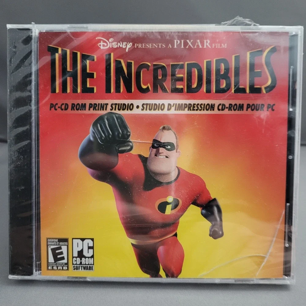 The Incredibles PC-CD ROM Print Studio Disney Pixar (PC CD-ROM, 2004) *SEALED*